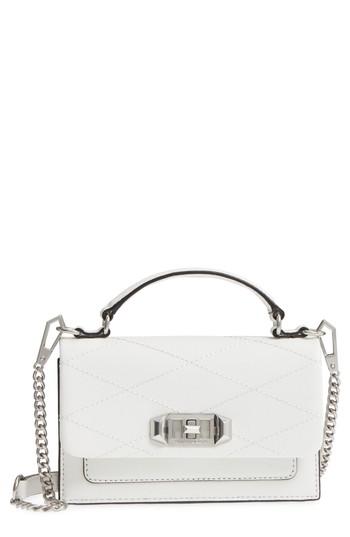 Rebecca Minkoff Small Je T'aime Leather Crossbody Bag - White
