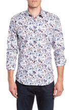 Men's Jared Lang Floral Sport Shirt - White
