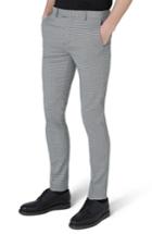 Men's Topman Ultra Skinny Fit Houndstooth Suit Trousers X 32 - Black