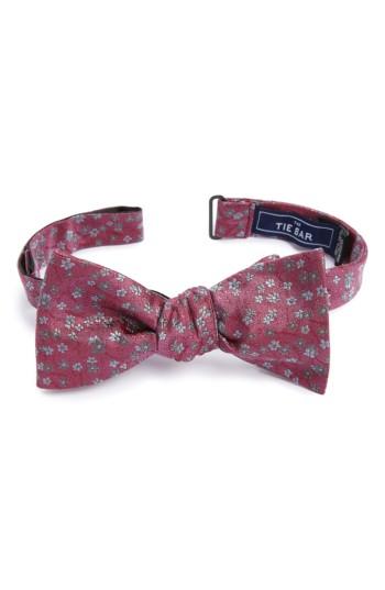 Men's The Tie Bar Freefall Floral Silk Bow Tie, Size - Purple
