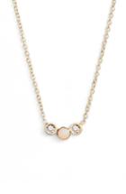 Women's Zoe Chicco Diamond And Opal Curved Pendant