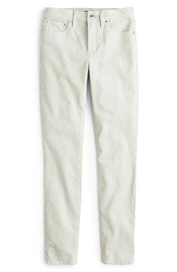 Women's J.crew High Rise Toothpick Corduroy Jeans - Ivory