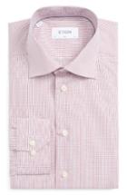 Men's Eton Slim Fit Check Dress Shirt - Red