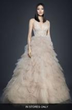 Women's Lazaro Beaded Bodice Tulle Ballgown, Size In Store Only - Beige