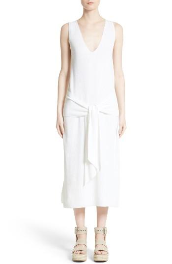 Women's Rag & Bone Michelle Cotton Sweater Dress, Size - White