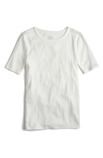 Women's J.crew New Perfect Fit T-shirt, Size - White