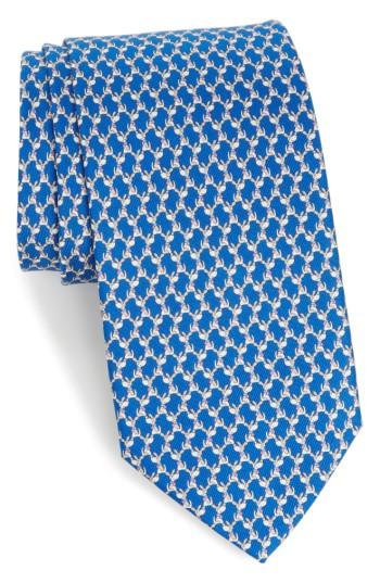 Men's Salvatore Ferragamo Riccardo Dog Print Silk Tie