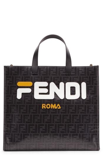 Fendi X Fila Tess Shopper - Black