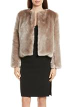 Women's Milly Faux Fur Jacket, Size - Grey