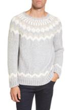 Men's Eleventy Intarsia Cashmere Sweater - Grey