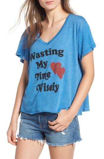 Women's Wildfox Wasting Time Tee - Blue