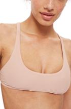 Women's Topshop Lace-up Bikini Top Us (fits Like 0) - Beige