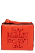 Women's Tory Burch 'mini Harper' Leather Wallet - Red