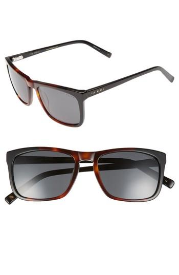 Men's Ted Baker London 55mm Polarized Sunglasses - Tortoise