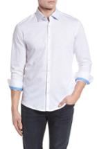 Men's Stone Rose Flame Contemporary Fit Sport Shirt (s) - Black
