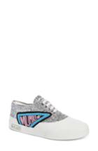 Women's Miu Miu Beaded Glitter Lace-up Sneaker Us / 35eu - White