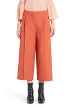 Women's Fendi Wool & Silk Crop Pants Us / 44 It - Orange