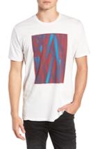 Men's Vestige Acrylic Stripe Graphic T-shirt - White
