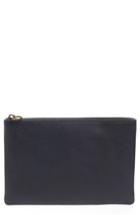 Madewell The Leather Pouch Clutch - Blue
