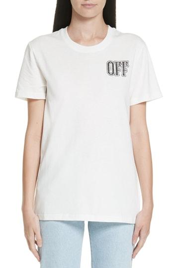 Women's Off-white Lips Casual Tee, Size - White