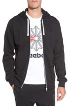 Men's Reebok Classic Graphic Zip Hoodie - Black