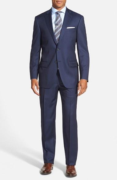 Men's Hart Schaffner Marx Classic Fit Stripe Wool Suit