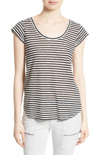 Women's Joie Neyo Stripe Linen Jersey Tee - White