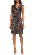 Women's Vince Camuto Abstractions Print Wrap Dress - Black