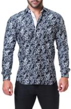 Men's Maceoo Fibonacci Just Be Yourself Print Sport Shirt - Black