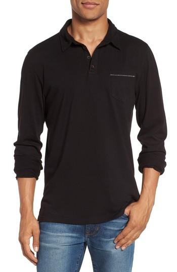 Men's M.singer Long Sleeve Jersey Polo - Black