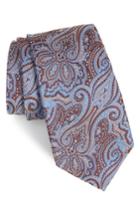 Men's Nordstrom Men's Shop Printemps Paisley Silk Tie, Size - Brown