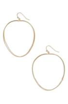 Women's Canvas Jewelry Large Chain Detail Hoop Earrings
