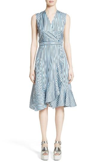 Women's Carven Stripe Silk Dress