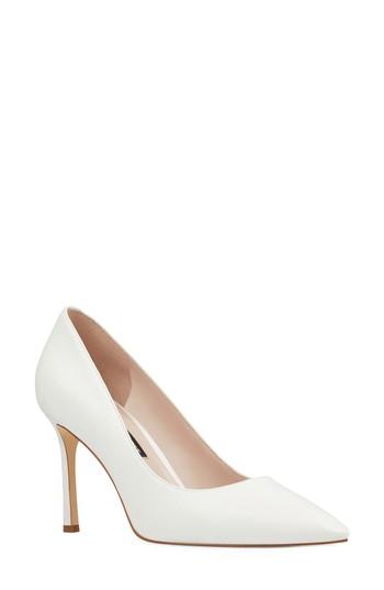 Women's Nine West Emmala Pointy Toe Pump M - White
