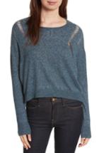 Women's Autumn Cashmere Boxy Ladder Stitch Cashmere & Silk Sweater - Beige