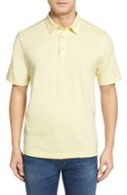 Men's Tommy Bahama 'portside Player Spectator' Regular Pima Cotton Polo, Size - Yellow