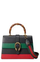 Gucci Large Dionysus Top Handle Leather Shoulder Bag - Black
