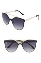 Women's Nem Matisse 55mm Cat Eye Sunglasses - Black W Grey Gradient Lens
