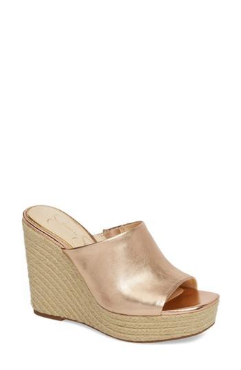 Women's Jessica Simpson Sirella Platform Wedge Slide Sandal M - Pink