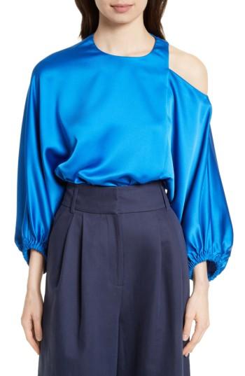 Women's Tibi Celestia Off The Shoulder Satin Top