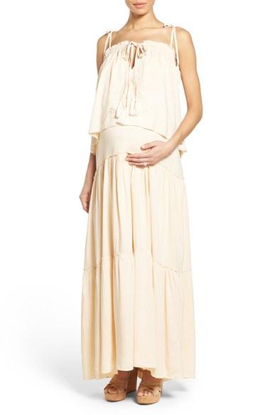 Women's Fillyboo 'bluebird' Popover Maternity/nursing Maxi Dress