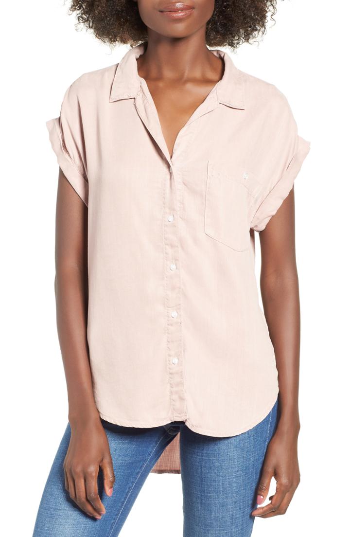 Women's Sp Black Cap Sleeve Shirt