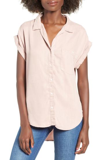 Women's Sp Black Cap Sleeve Shirt