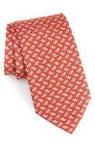 Men's Salvatore Ferragamo Gemello Print Silk Tie, Size - Red