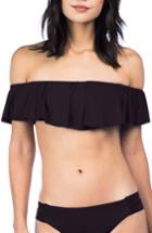 Women's Trina Turk Flutter Bandeau Bikini Top - Black