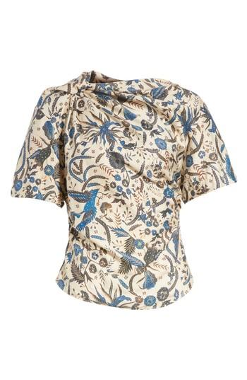 Women's Isabel Marant Etoile Carey Print Cotton Top Us / 38 Fr - Beige