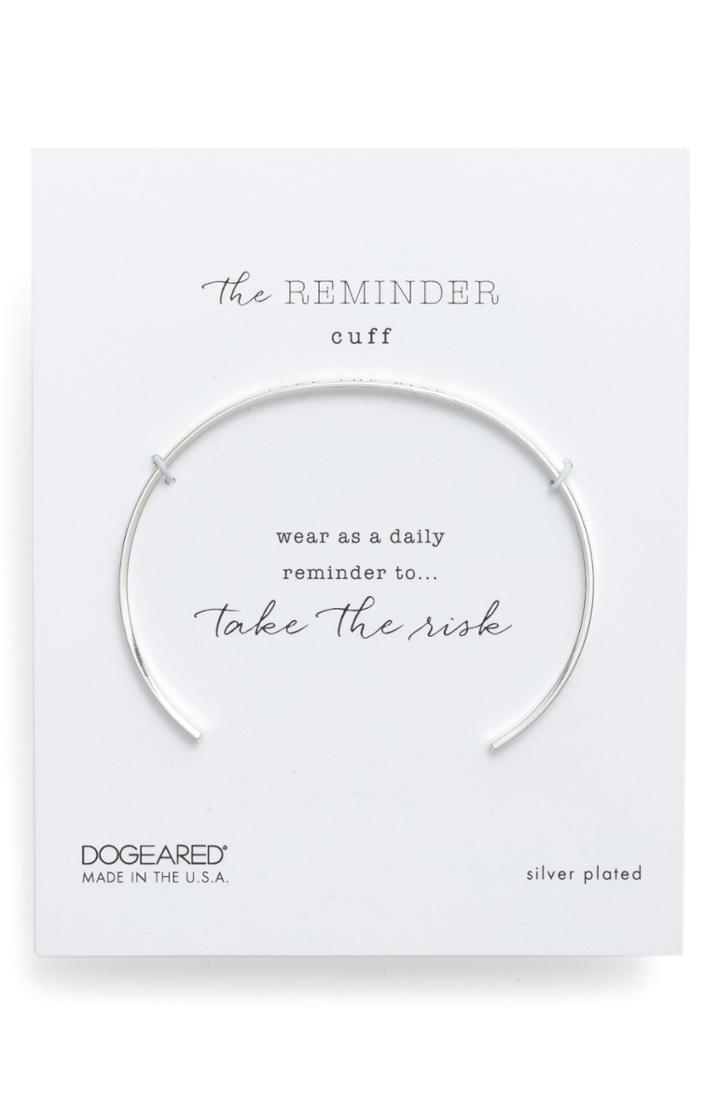 Women's Dogeared Take The Risk Thin Cuff Bracelet