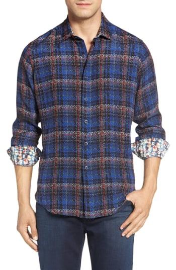 Men's Robert Graham 'concordia' Classic Fit Plaid Silk Blend Sport Shirt