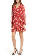Women's All In Favor Brittany Wrap Minidress - Brown