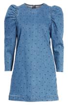 Women's Ulla Johnson Lyna Polka Dot Denim Dress - Blue